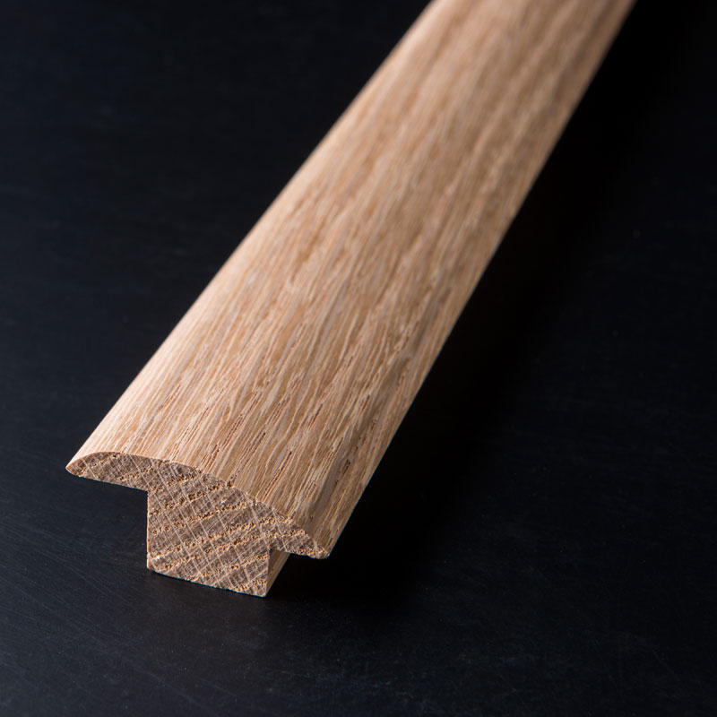 Solid Oak Carpet Reducer - Wood Trims - Tile & Wood Flooring
