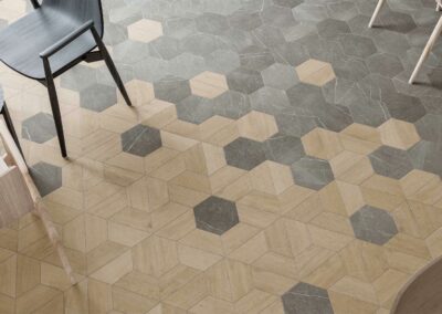 60 Trapezium Wood Mid Love Affairs Petra Hexagon Charcoal WOW Tiles By Tile & Wood Flooring